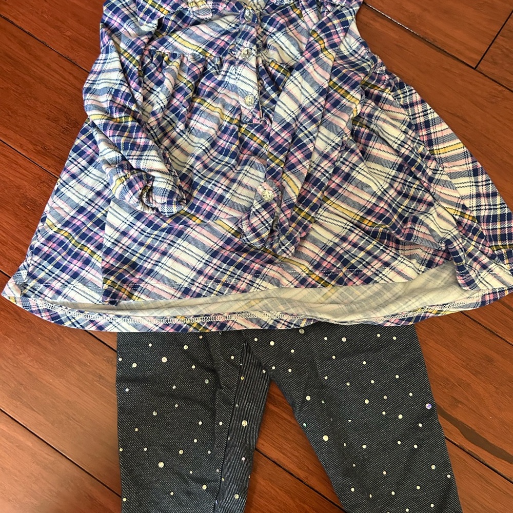 Plaid and Polka Dot Kids Matching Set